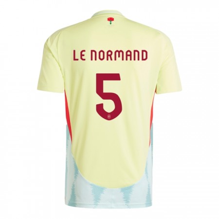 Virallinen pelipaita Espanja Robin Le Normand 5 Vieras Euro 2024 Lyhythihainen - Miesten
